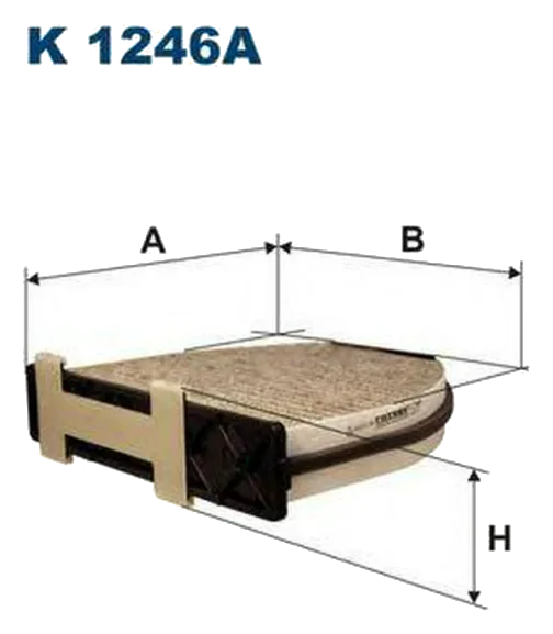 Салонный фильтр Filtron K1246A угольный